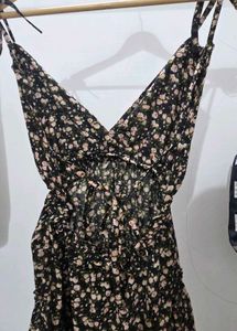 Floral Halter Neck Mini Dress
