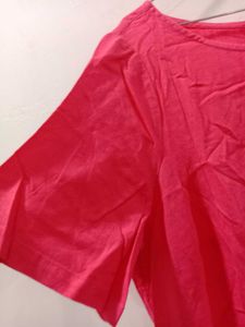 Coral Casual Dress with Pockets