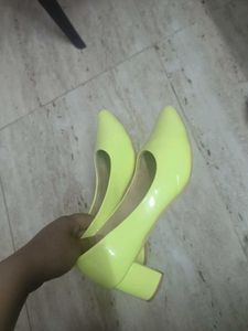 Neon Yellow Ballet Flats