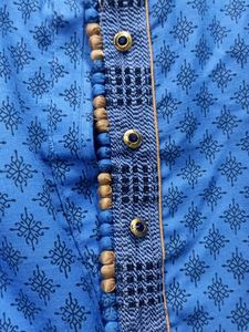 Boys navy Blue Kurta with golden Pants