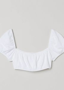 H&amp;M Textured Crop Top