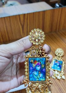 Beautiful Traditional Radha Krishna Dangle Earring