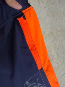unisex Puma Track Pants - Navy &amp; Orange