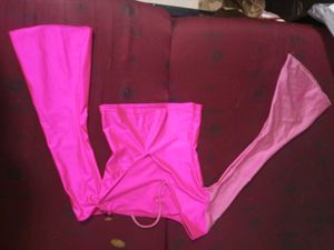 Hot Pink One Shoulder Bell Sleeve Top