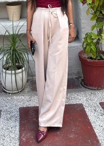 Chic Beige Palazzo Pants