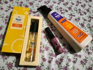 Plum BodyLovin' Perfume , Body Lotion & lip gloss