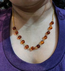 Amber Beaded Necklace