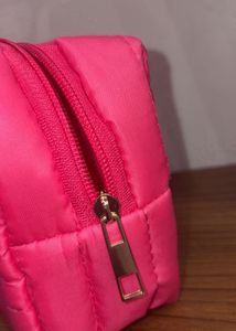 MAC Pink Puffer Cosmetic Bag