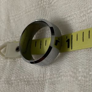 Unisex Silver Toned Band Ring