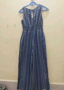 Blue Striped Jumpsuit
