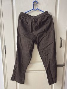 Comfortable Brown Linen Blend Pants