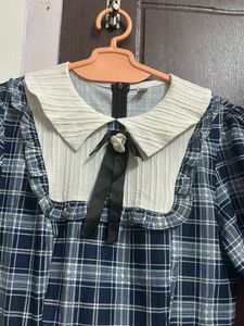 Chic Plaid Button-Detail Midi Dress