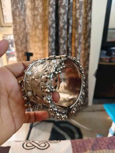 Exquisite Oxidized Peacock Silver Bracelet
