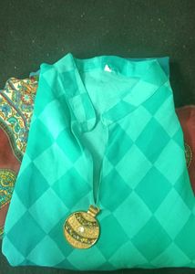 Green Patterned Kurta