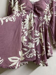 Floral Print Peplum Top