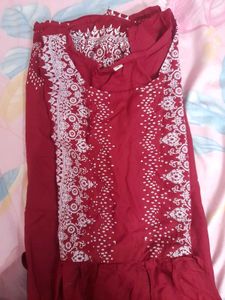 Red  Printed  Dress