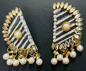 Fancy Party Wear Fabric Earrings