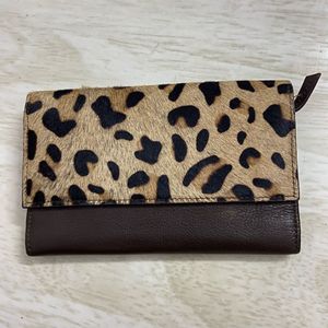Leopard Print & Leather Wallet