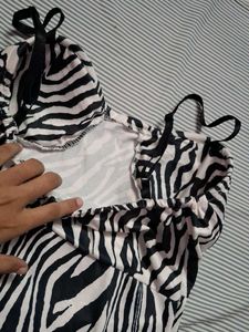 Zebra Print Mini Dress