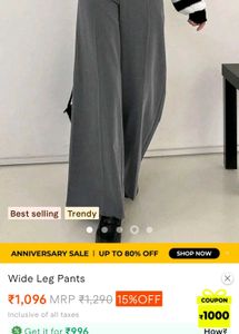 SAVANA Korean Fit Straight Wide Trousers