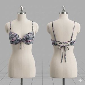 Floral Print Bikini Top