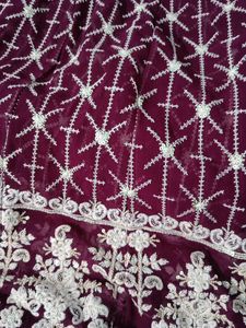 Elegant Maroon Embroidered Lehenga Choli
