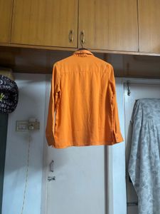 🆕 “MADAME” Vibrant Orange Button-Up Shirt