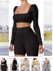 Full Sleeve Crop Top  /Active Wear