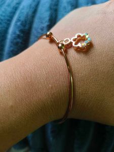 Sparkling Rose Gold Charm Bracelet &amp; Ring Set