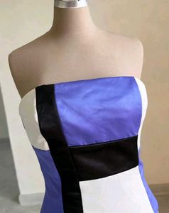 with freebies 🫶 Chic Colorblock Strapless Dress