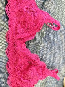 Sheer Lace Pink Bra