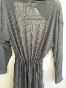 Black Hooded Duster Cardigan