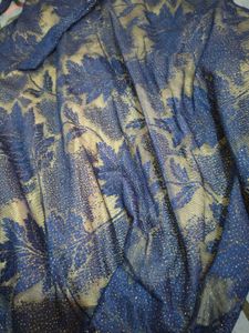 Elegant Blue Floral Dress