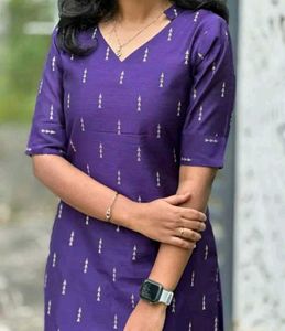 Elegant Purple 🥳👗Printed Kurta