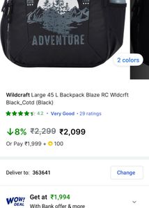 Wildcraft Backpack