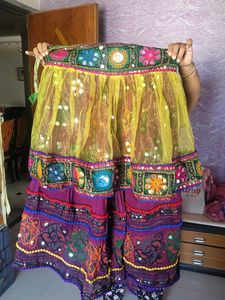 Embroidered Mirror Work Skirt