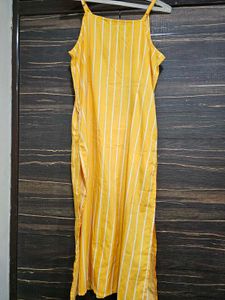 Yellow Striped Maxi Dress