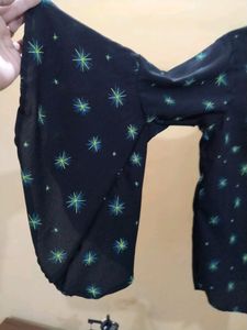Beautiful Black Top With Print