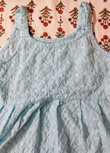 Chikankari Light Blue Top