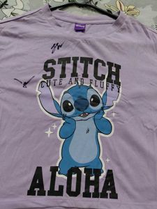 Cute Stitch "Aloha" Cropped T-Shirt