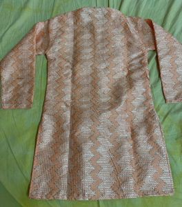 Kids Peach Kurta Set