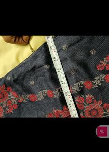 Embroidered Dark Blue Kurti with Stall