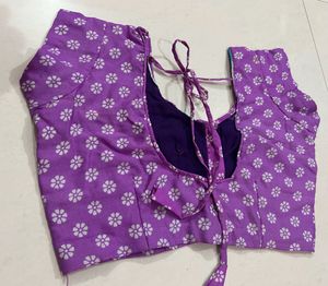 Vibrant Purple Floral Blouse