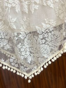 Elegant Off-White/ Cream Lace Party Top