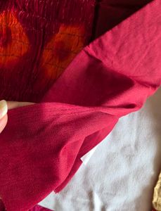 Golden Dress Material with Border