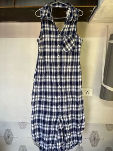 Plaid Sleeveless Dress
