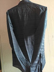Men's Black Striped Casual Shirt