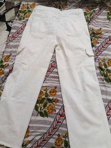 Stylish White Cargo Jeans