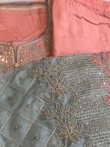 last price Elegant Peach Embroidered Kurta Set