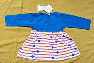Cute Blue &amp; Striped Balloon Dress